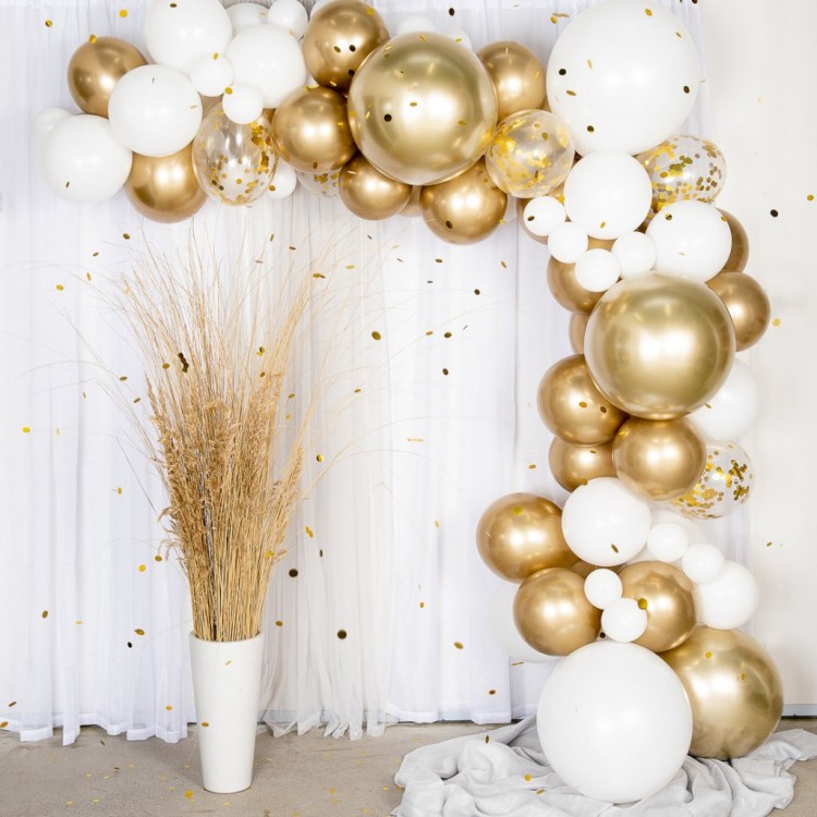 Ballongbåge Guld Chrome