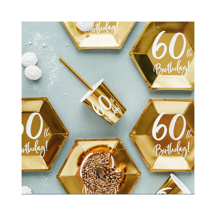 Pappersassietter 60 år Guld bild 3