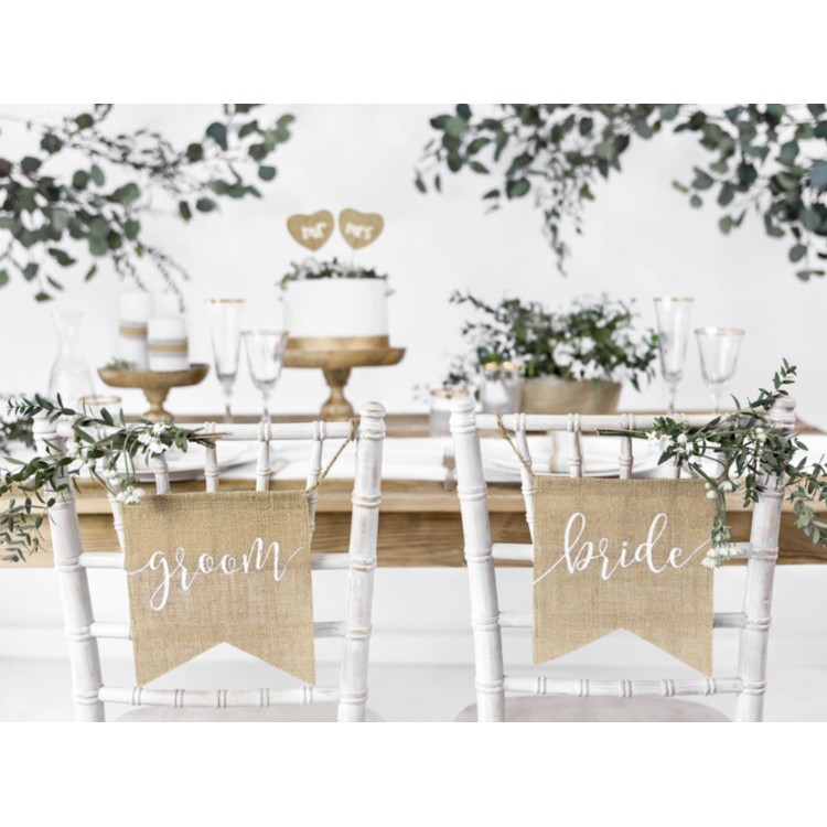 Stolsdekorationer, Groom and Bride bild 2