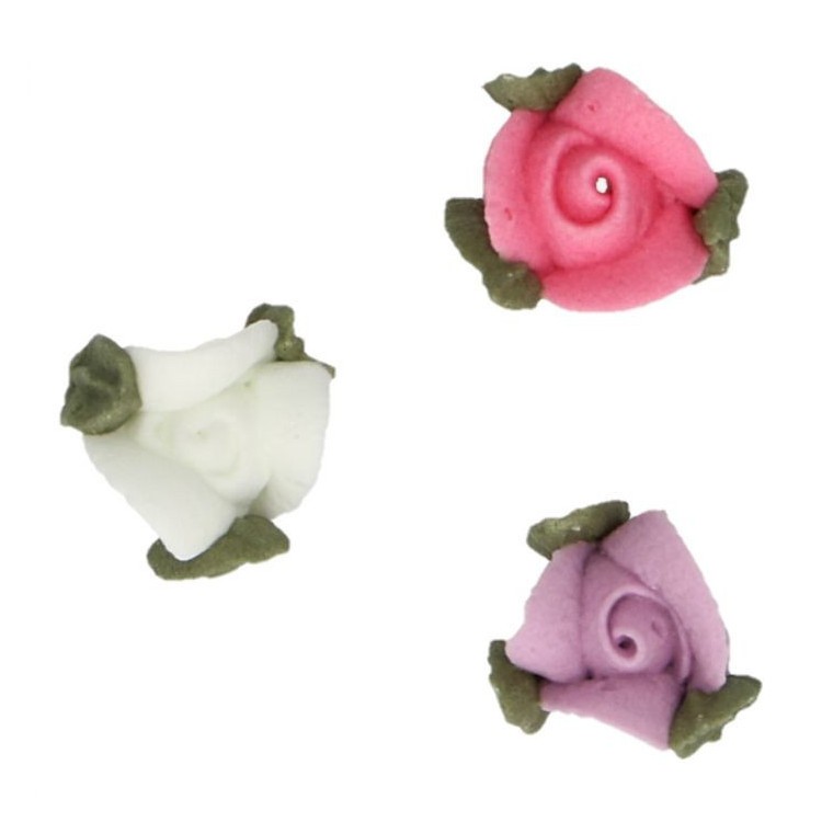 Sockerdekorationer Rosor med Blad bild 2