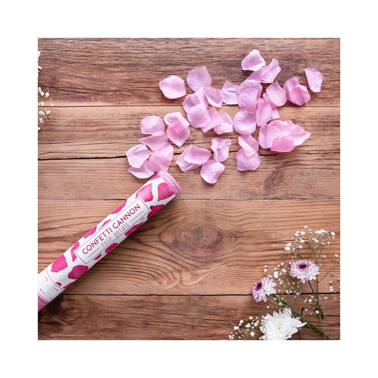 Konfettikanon med rosenblad Rosa bild 3