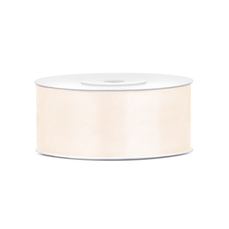 Sidenband, Satinband Cream 25mm