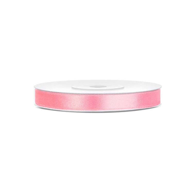 Sidenband, Satinband Rosa 6 mm