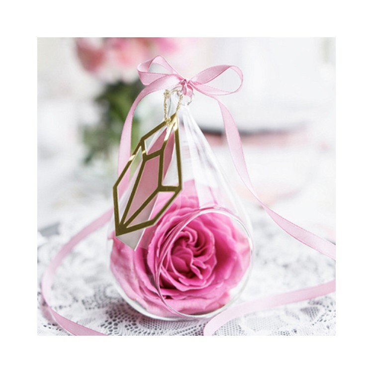 Sidenband, Satinband Rosa 6 mm bild 2