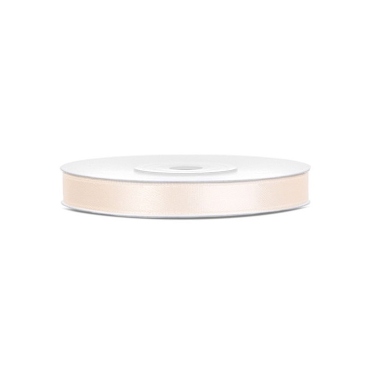 Sidenband, Satinband Cream 6 mm