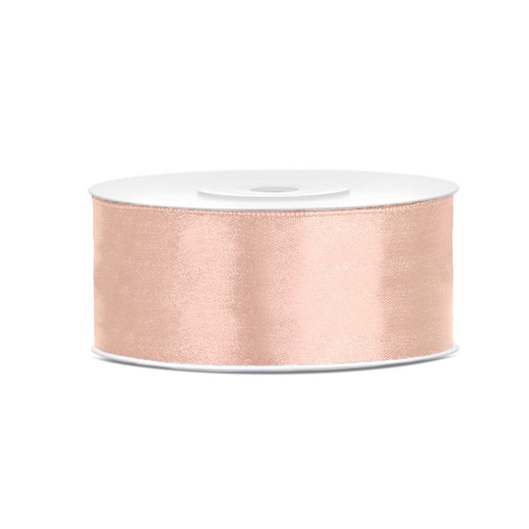Sidenband, Satinband Aprikos 25 mm