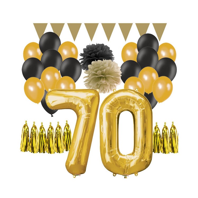 Dekorationskit 70 år Guld