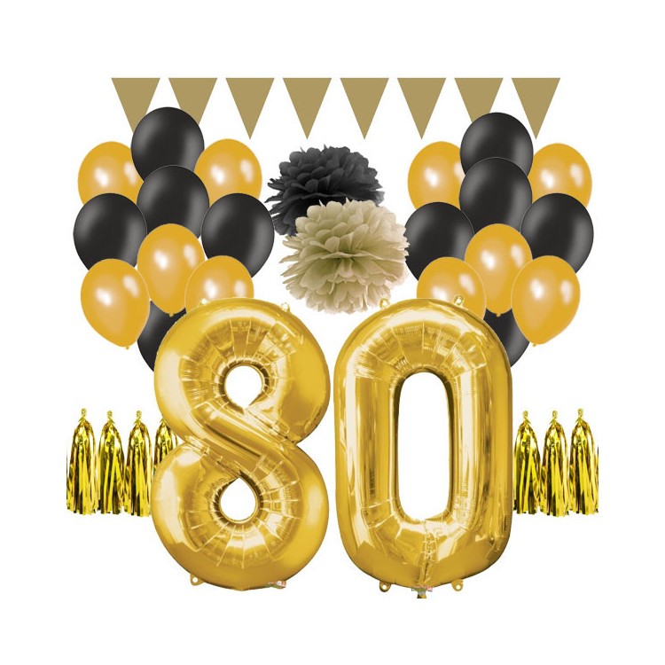 Dekorationskit 80 år Guld