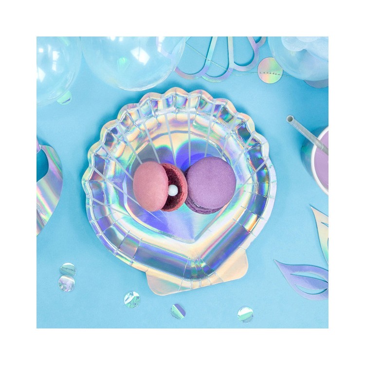 Pappersassietter Mermaid Snäcka bild 2