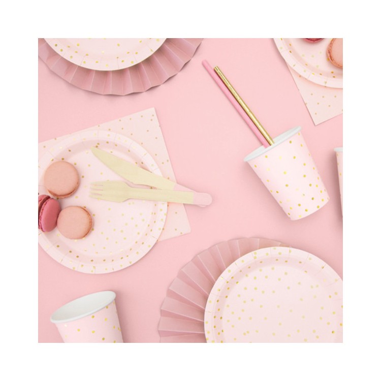 Pappersassietter med guldprickar bild 2