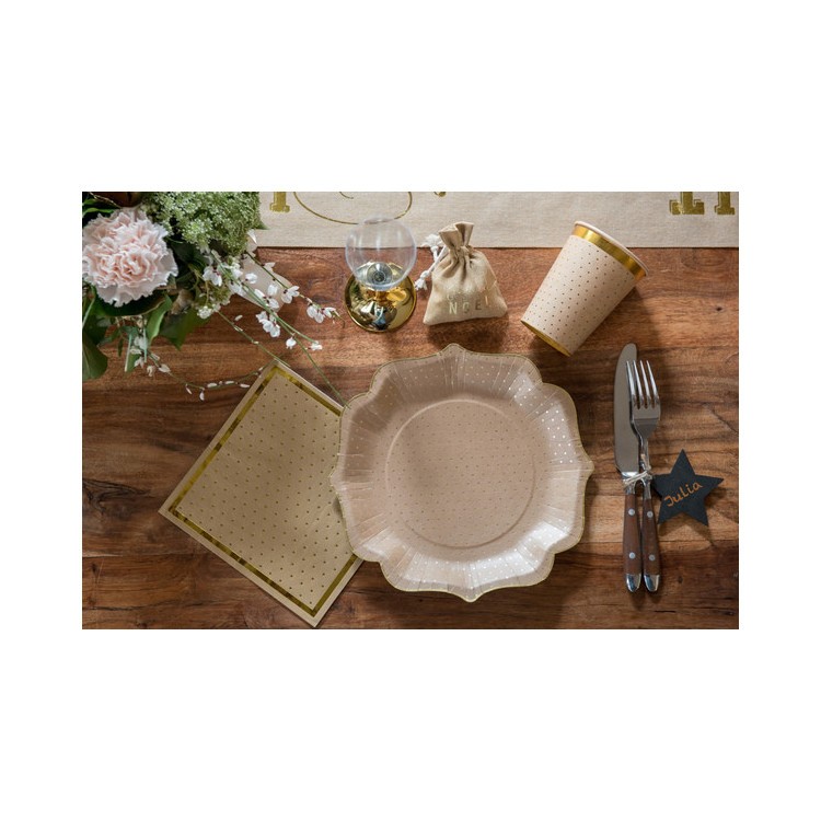 Pappersmugg Natur & Guld bild 2