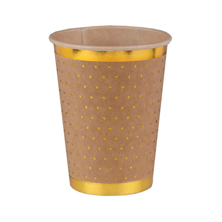 Pappersmugg Natur & Guld