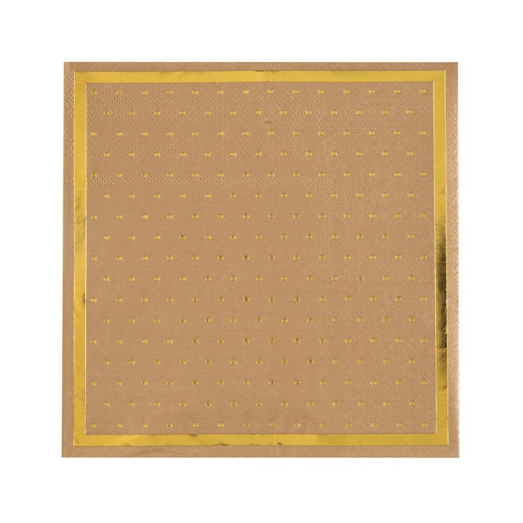 Servetter Natur & Guld