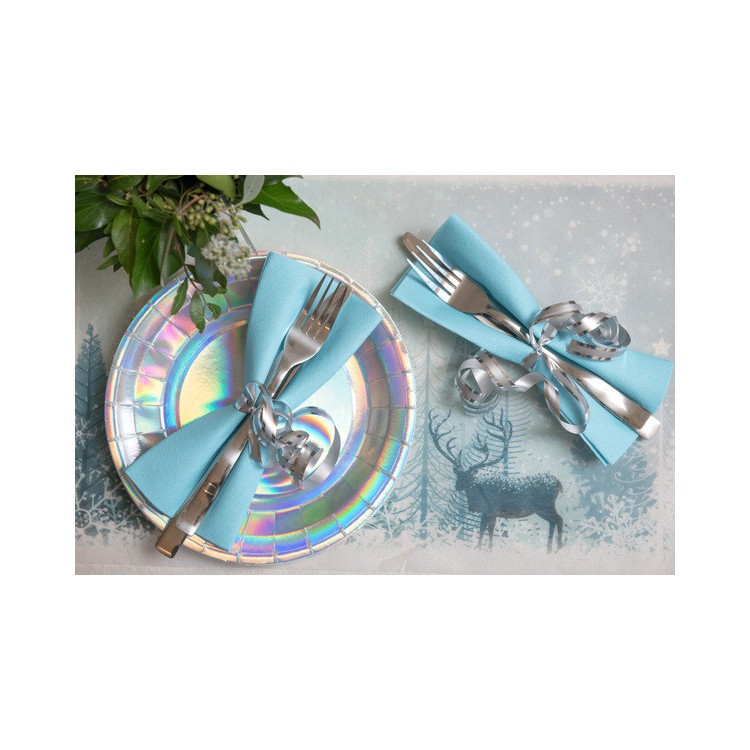 Middagsservetter Ljusblå bild 2