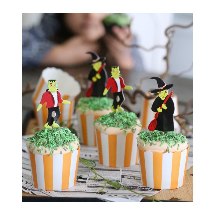 Muffinsformar och partypicks Halloween