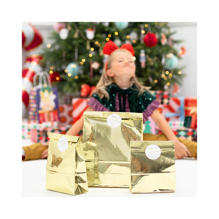 Presentpåsar Guld 3-pack bild 2