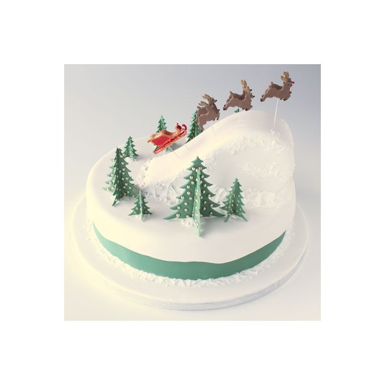 Formar för bakning av granar i 3D