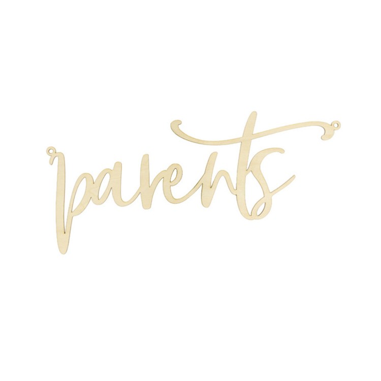 Stolskylt för Bröllop Parents