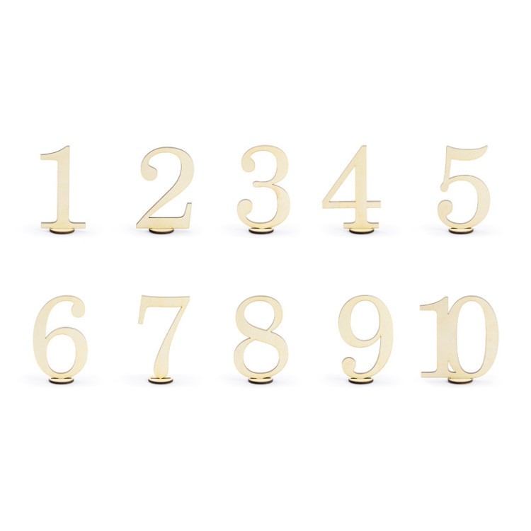 Bordsnummer Trä 1-10