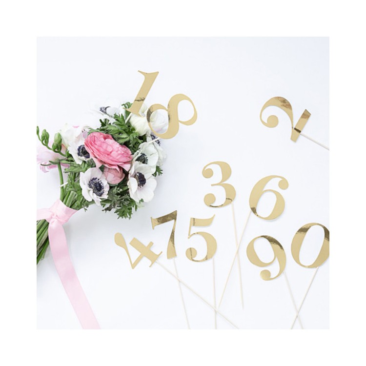 Bordsnummer Guld 0-9 bild 4