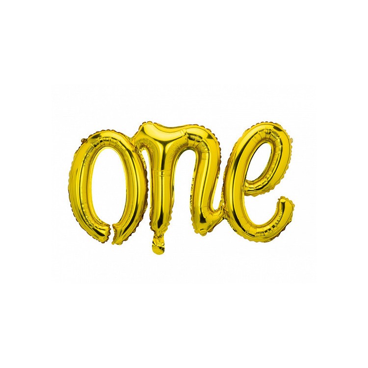Folieballong "One" Guld bild 3