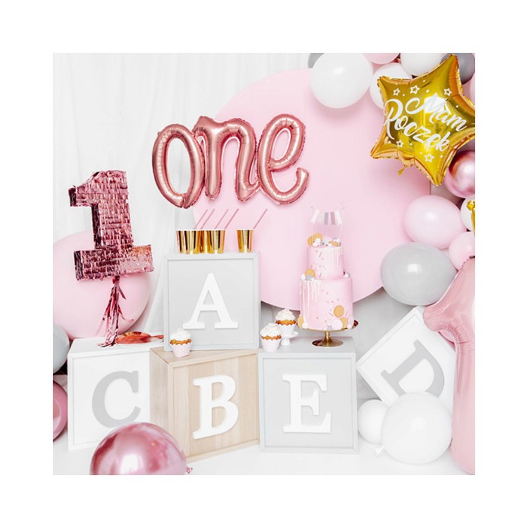 Folieballong "One" Roséguld