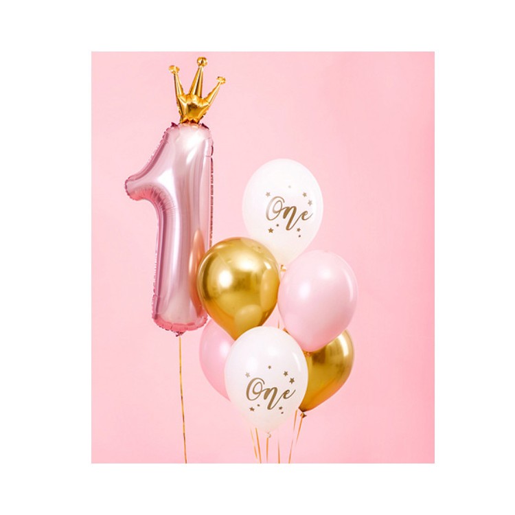 Ballonger One, Pastellrosa och guld