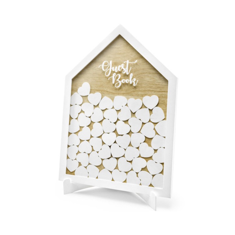 Gästbok med Trähjärtan