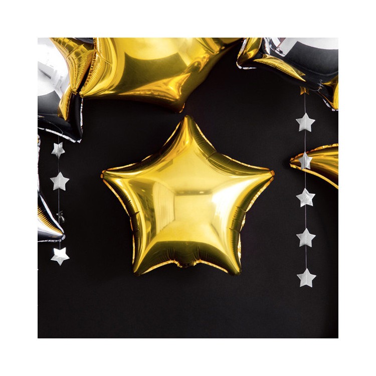 Folieballong Stjärna Guldmetallic bild 5