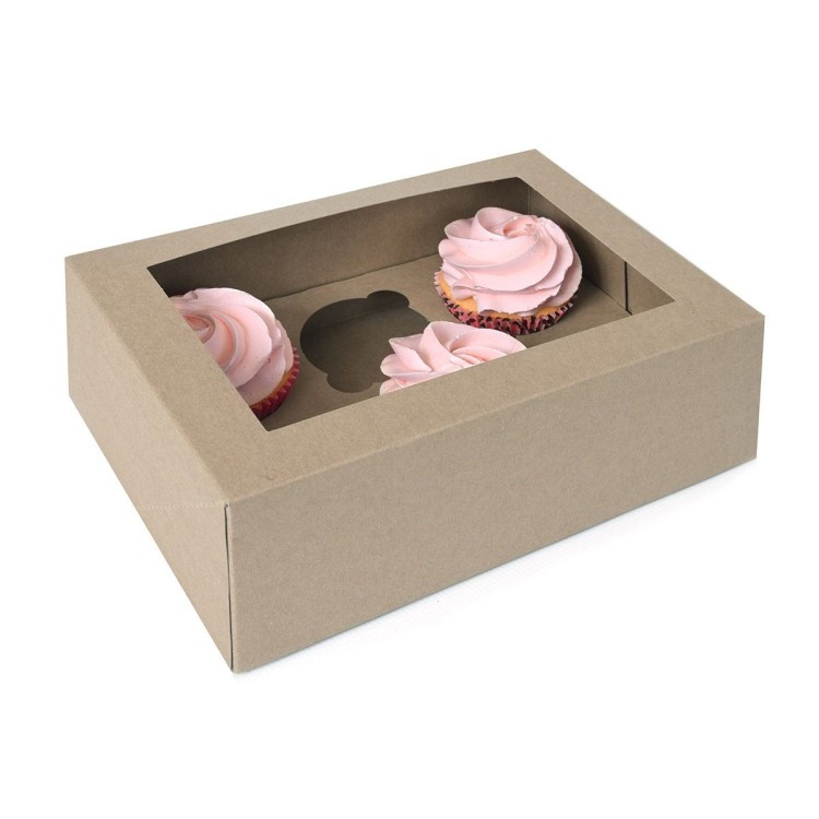 Cupcake Box Natur 2-pack