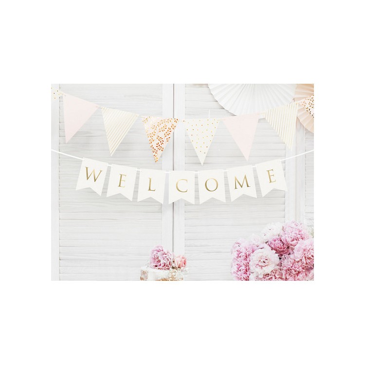 Vimpel "Welcome" Vit bild 2