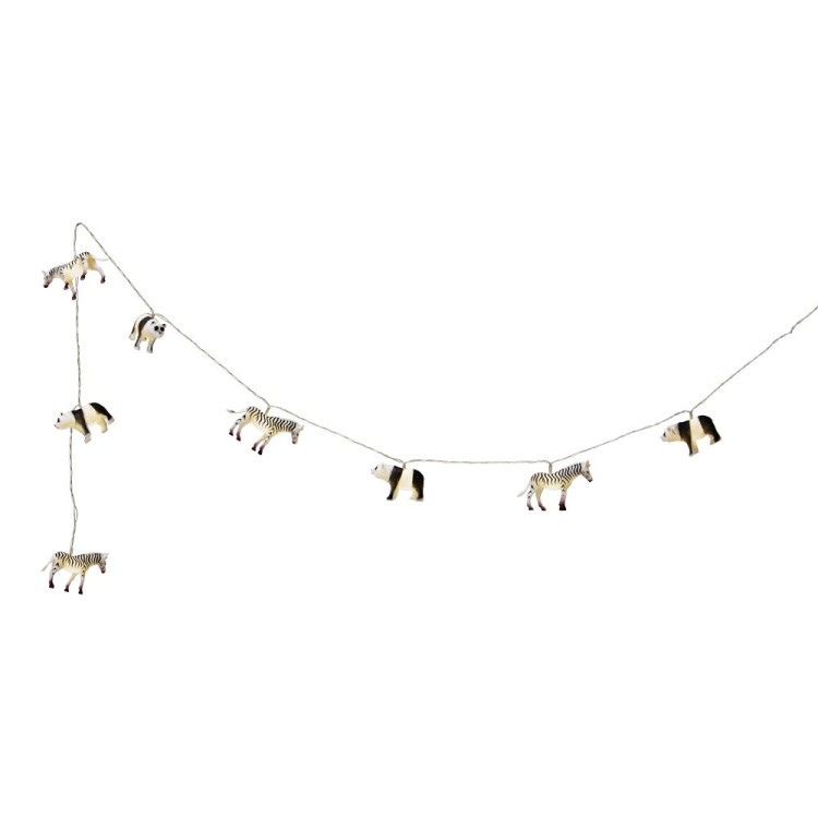 Ljusslinga Panda & Zebra