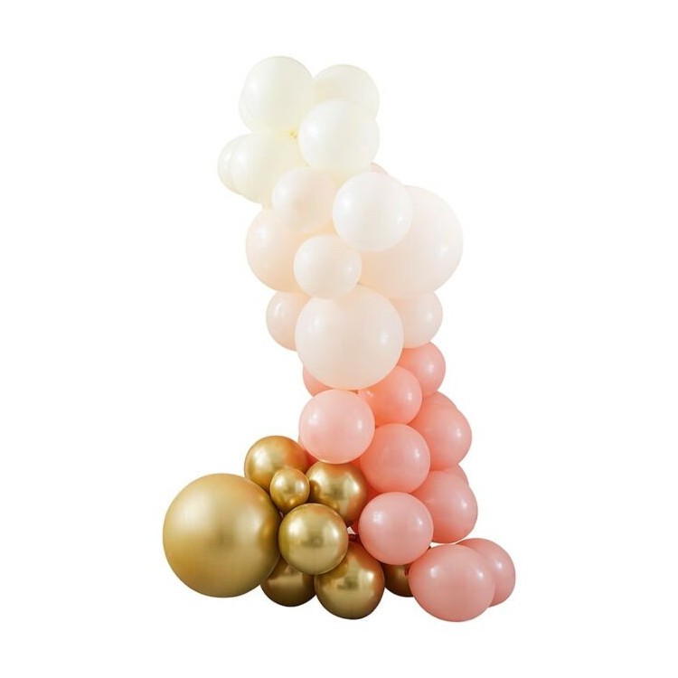 Ballongbåge Peach och Guld bild 2