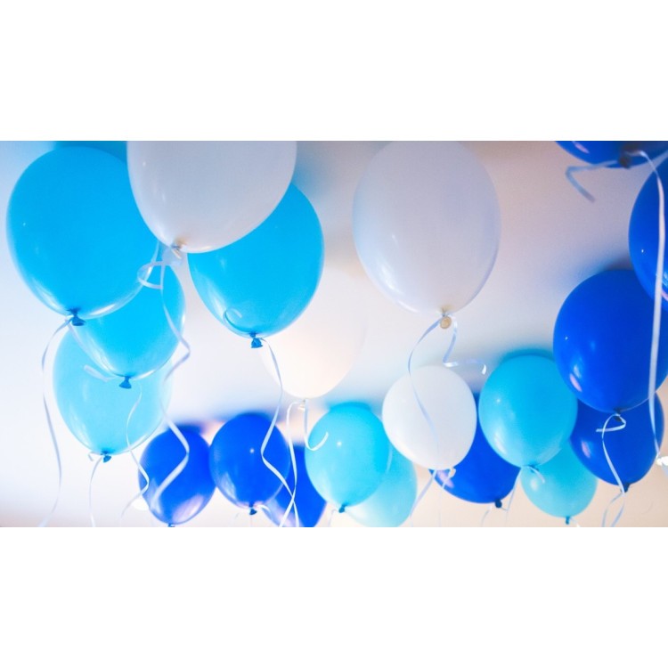 Ballonger Blå, Ljusblå,Vit bild 2