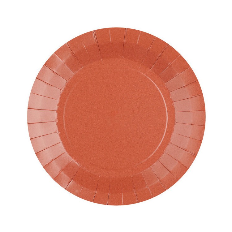 Papperstallrikar Tegelröd