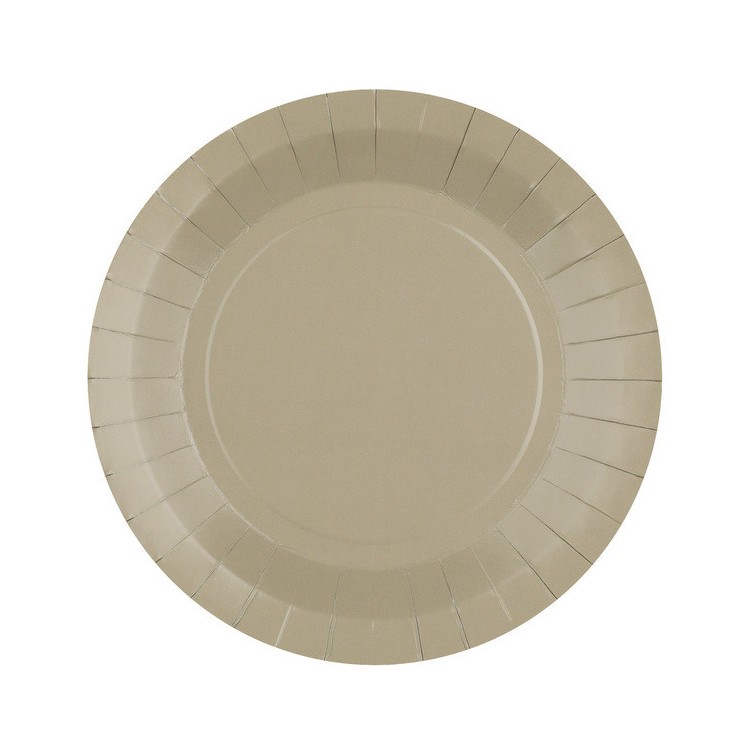 Papperstallrikar Taupe / Beige