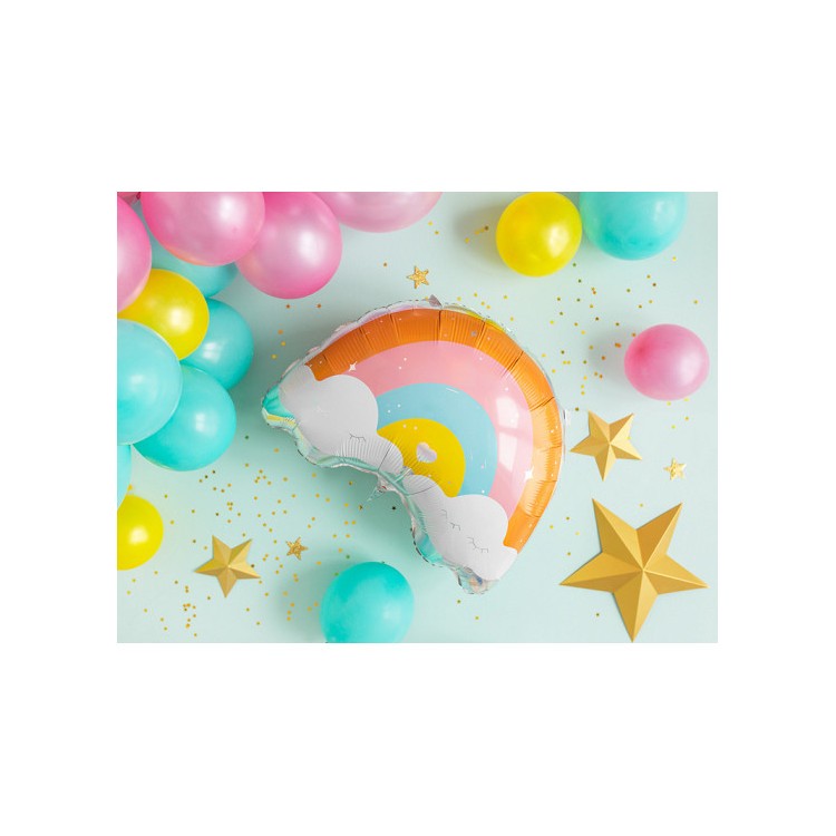 Folieballong Regnbåge Pastell bild 2