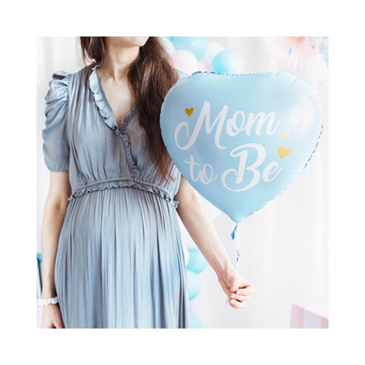 Folieballong Ljusblå - Mom to Be bild 3