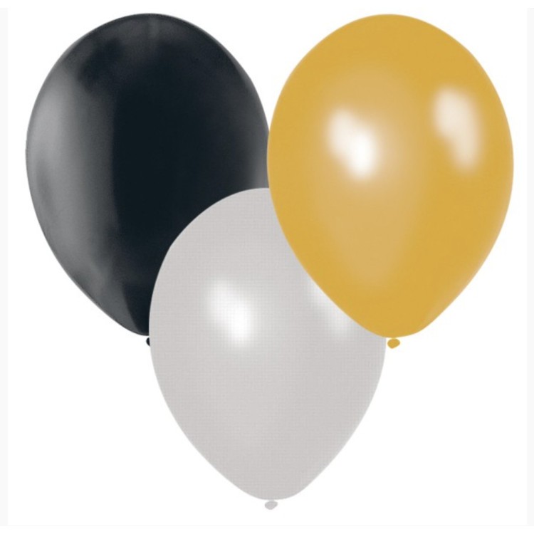 Ballonger Silver, Svart, Guld