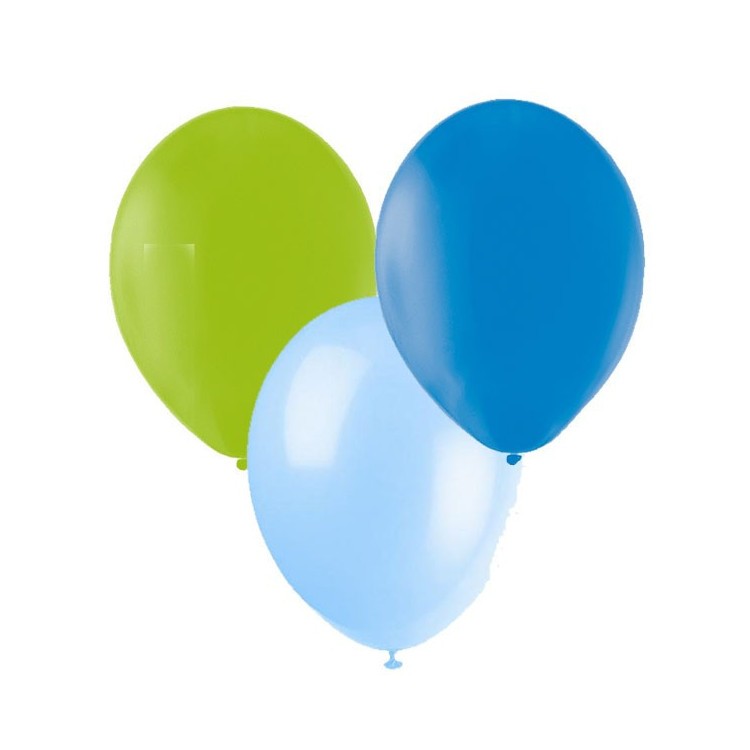 Ballonger Blå, Ljusblå, Lime