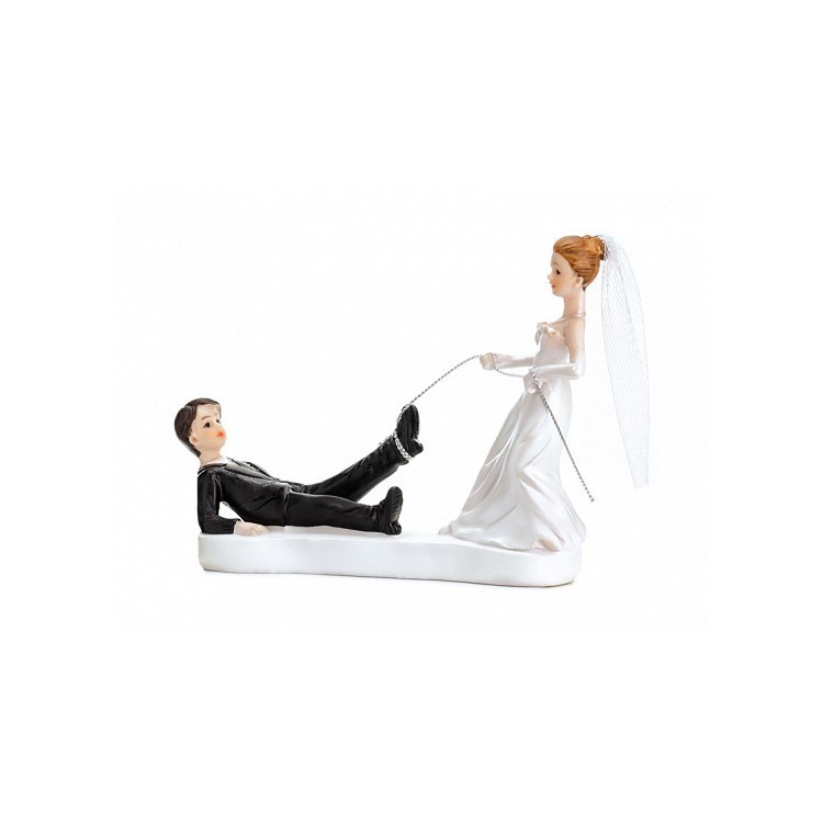 Tårtdekoration Nygifta med rep