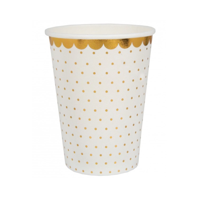 Pappersmuggar Vita med guldprickar