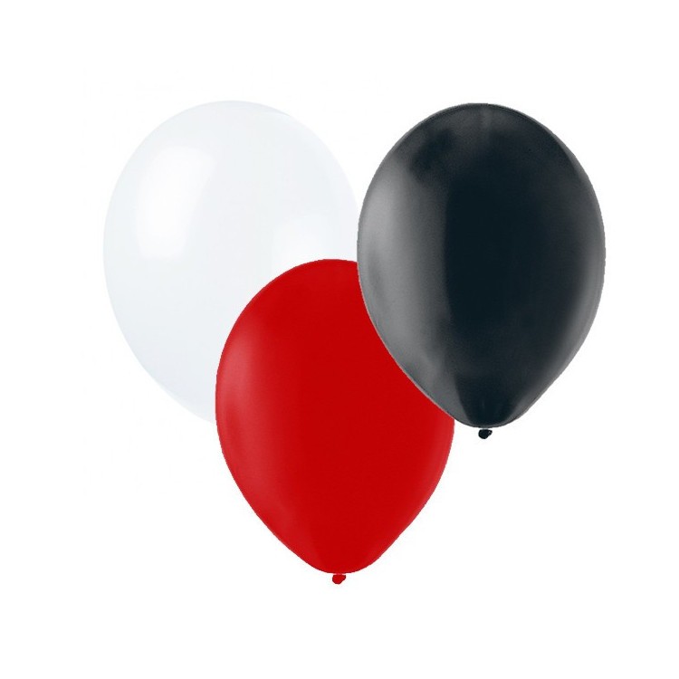 Ballonger Svart, Vit, Röd