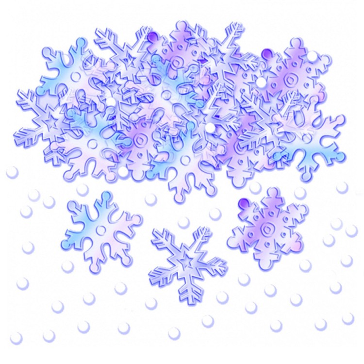 Konfetti Snöflingor Skimrande