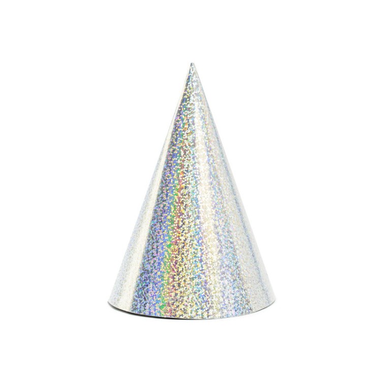 Partyhattar Silver Holografisk