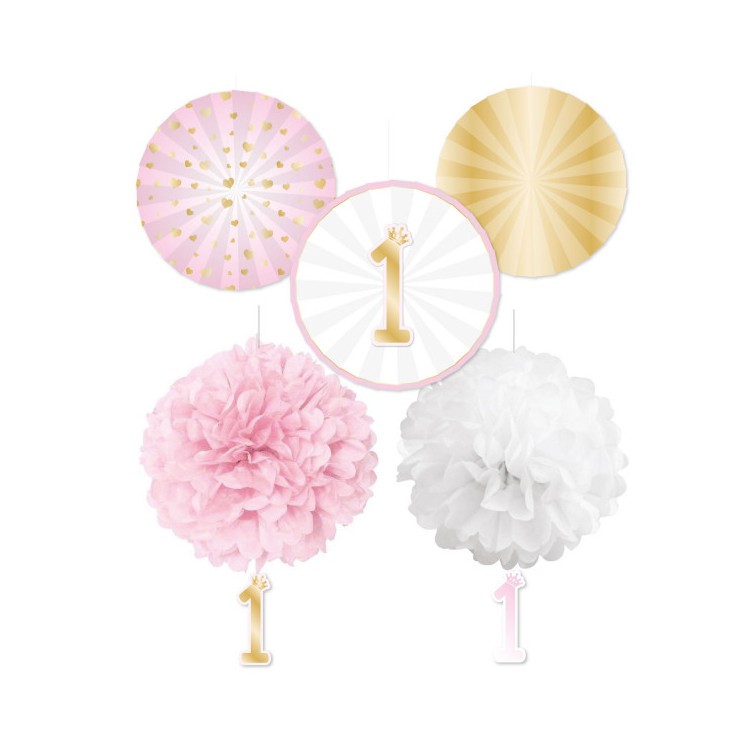 Dekorationskit 1 år - Rosa