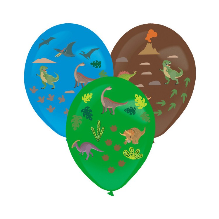 Ballonger med Dinosaurieklistermärken