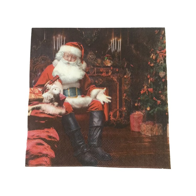 Servetter Tomten vid Öppen spis