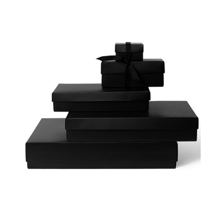 Svart Presentkartong med lock