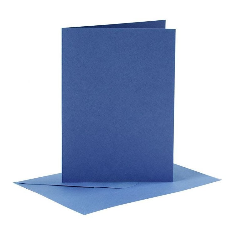 Kort och Kuvert Blå